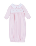 Willow And Walkers Smocked Collared Gathered Gown