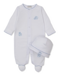 Sweet Sheep Footie and Hat set- Blue