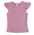 Light Pink Ruffled Sleeve Tee