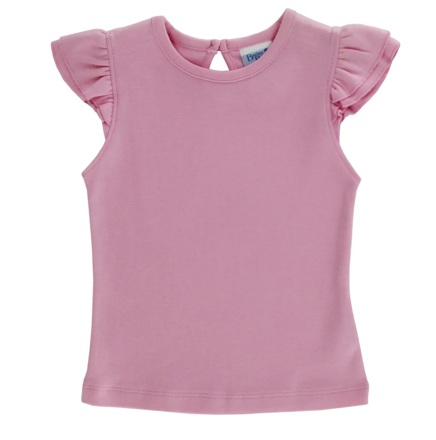 Light Pink Ruffled Sleeve Tee