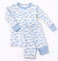 Azure Whales Pajamas - Light Blue