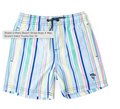Beach Stripe Boys 4 Way Stretch Swim Trunks
