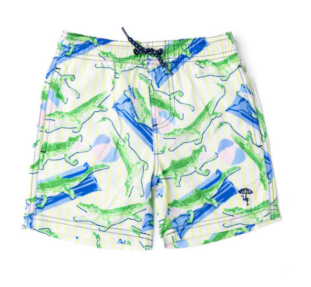 Beach Gator Boys 4 Way Stretch Swim Trunks