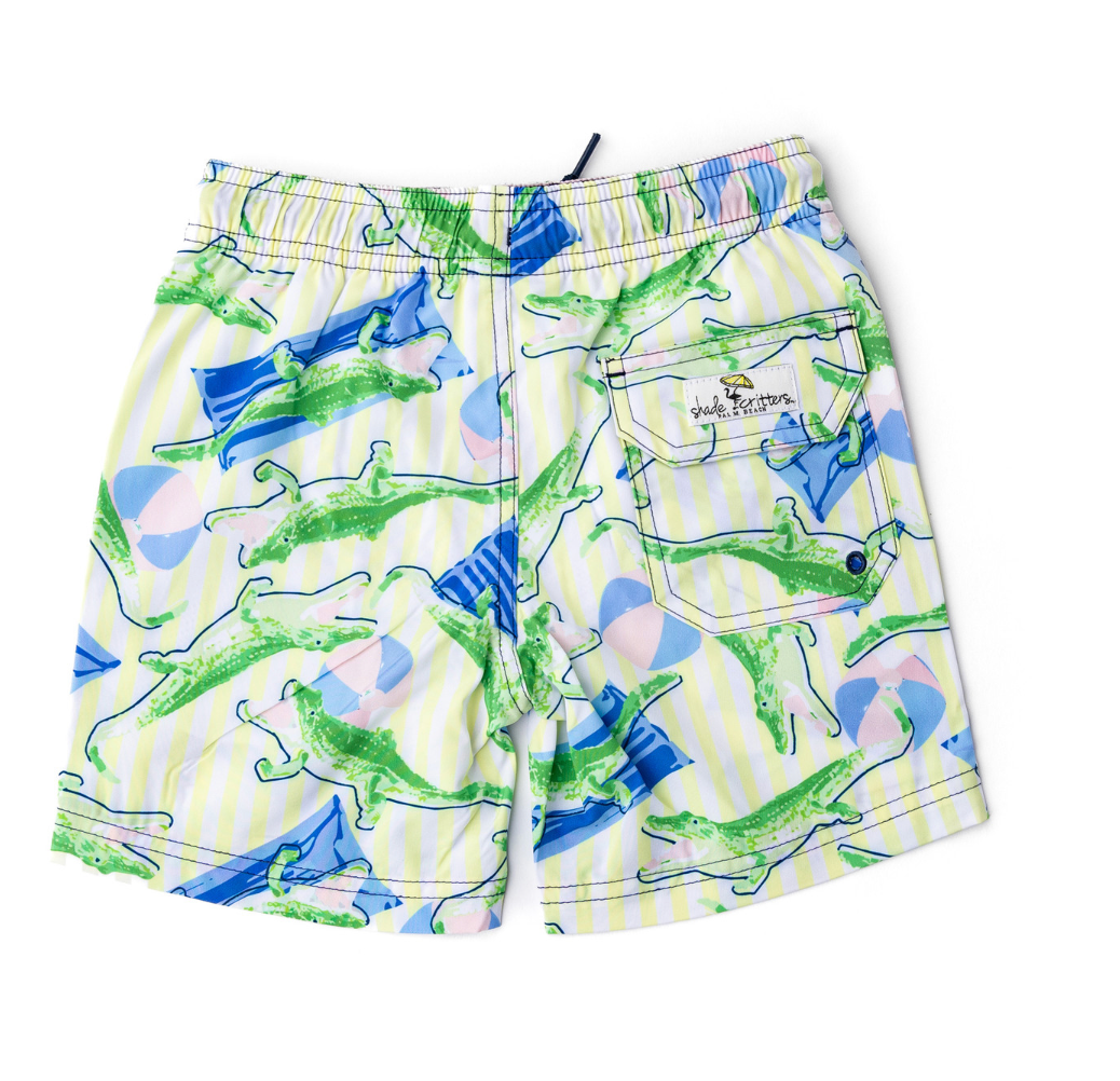 Beach Gator Boys 4 Way Stretch Swim Trunks