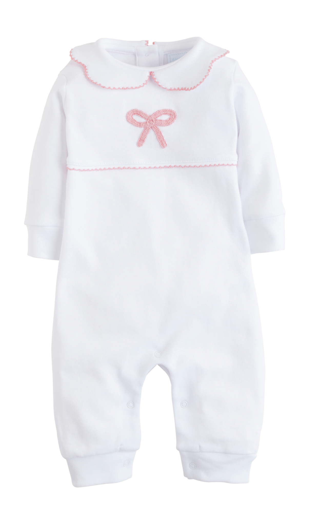 Crochet Playsuit - Pink Bow