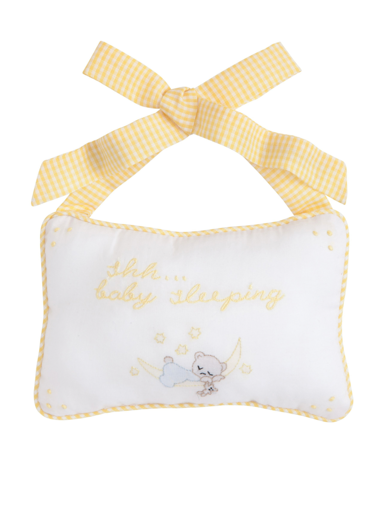 Baby Sleeping Door Pillow - Yellow