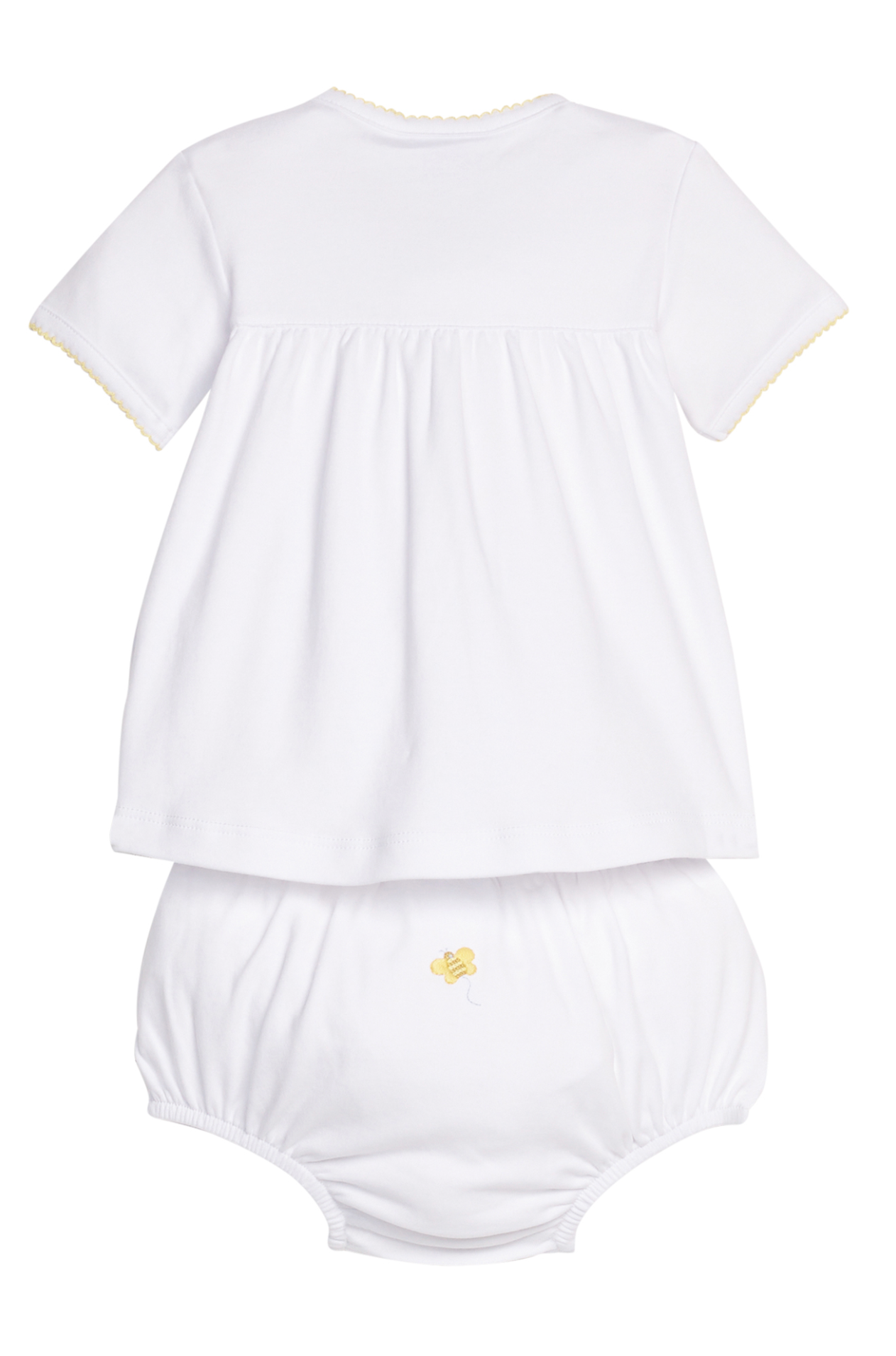 Pinpoint Layette Knit Set - Bee