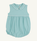 Sleeveless Bradford Bubble-Turks Teal Stripe/Worth Ave White