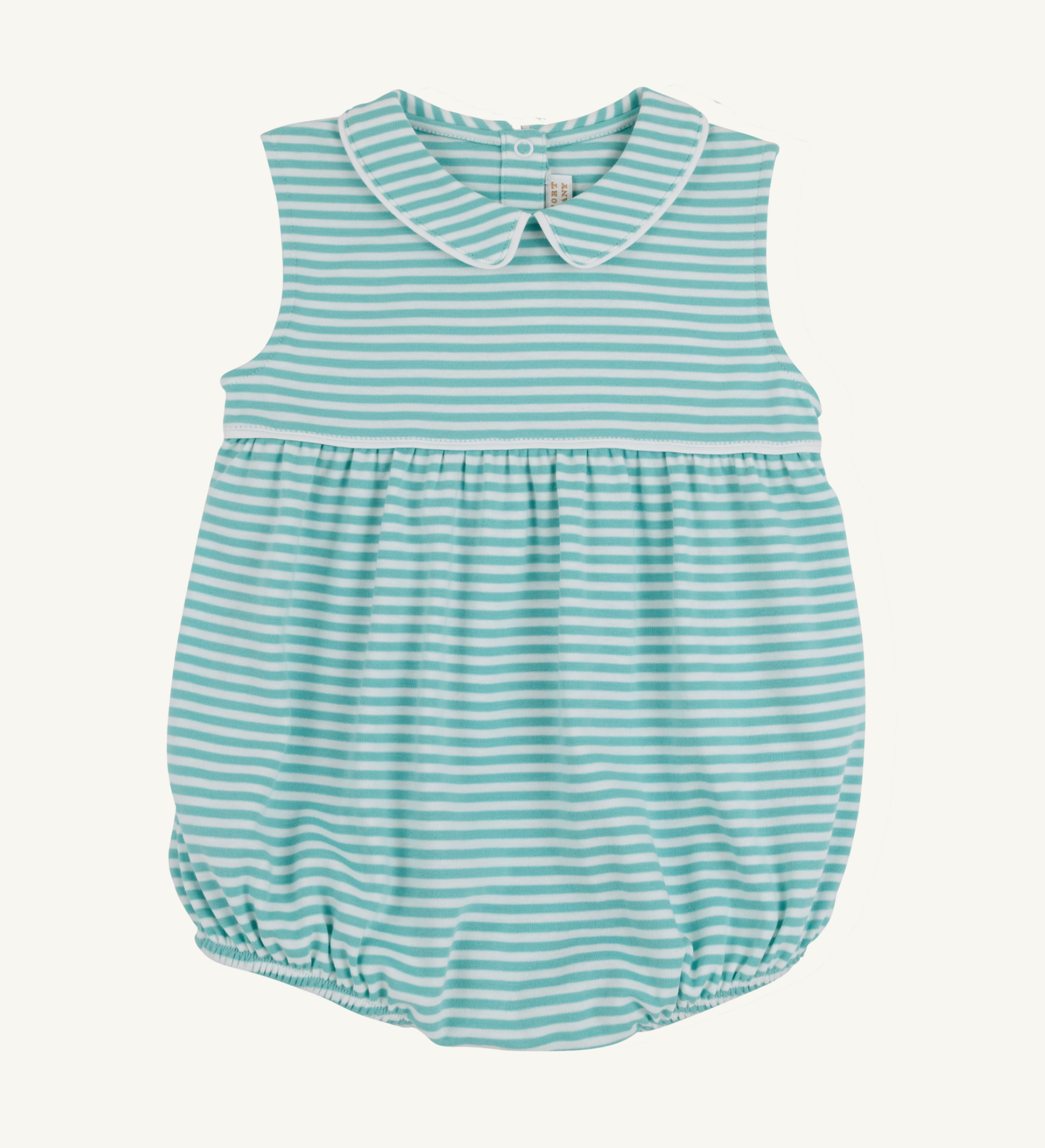 Sleeveless Bradford Bubble-Turks Teal Stripe/Worth Ave White