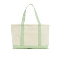 Medium Tote- Gingham Leaf Trim