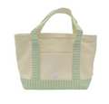 Mini Tote- Gingham leaf trim