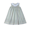 Pastel Prep Plaid Smocked Dress