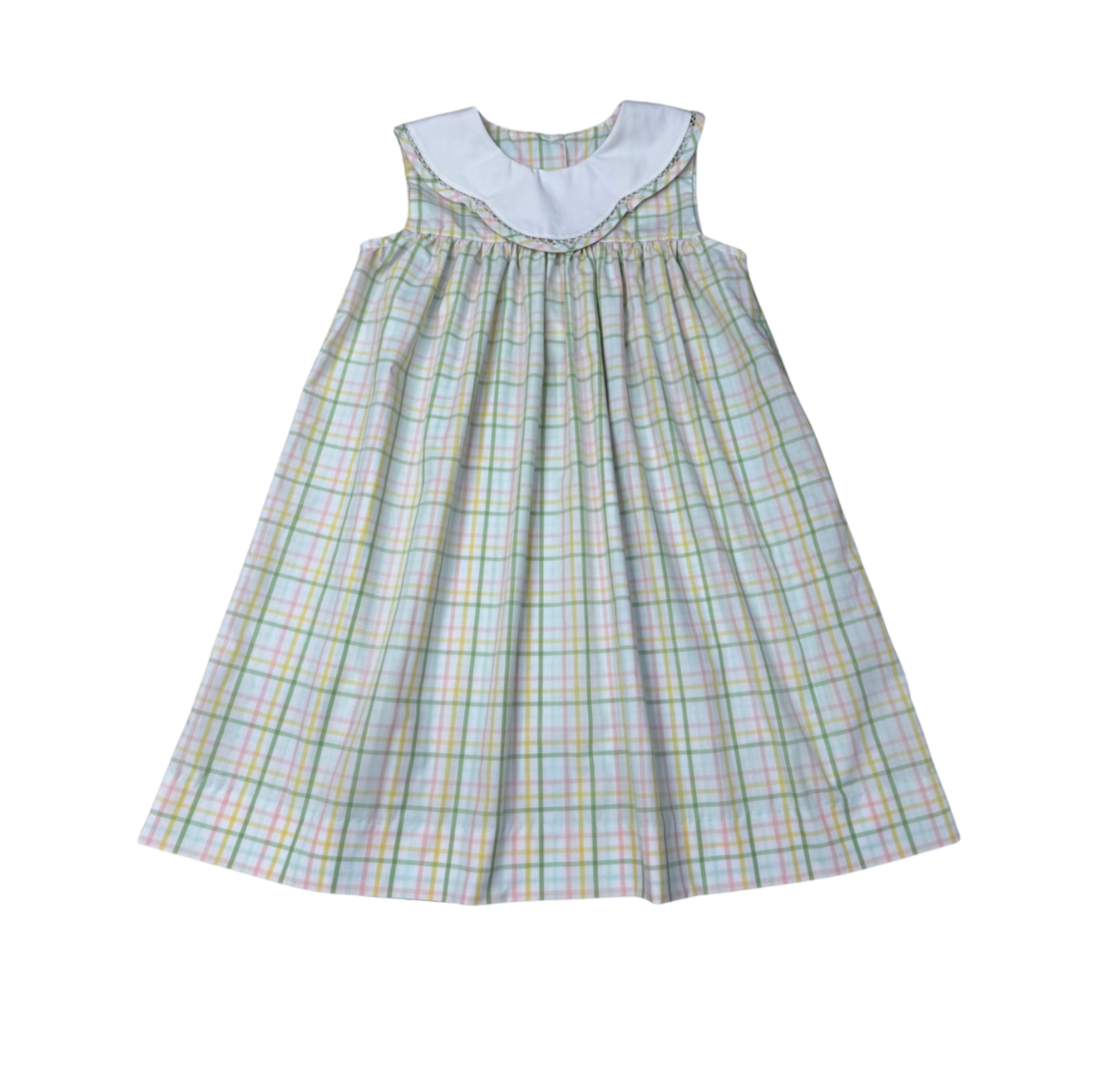 Pastel Prep Plaid Smocked Dress