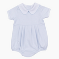 Mini Stripes Collared Short Sleeve Bubble