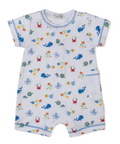 Ocean Antics Blue Short Playsuit
