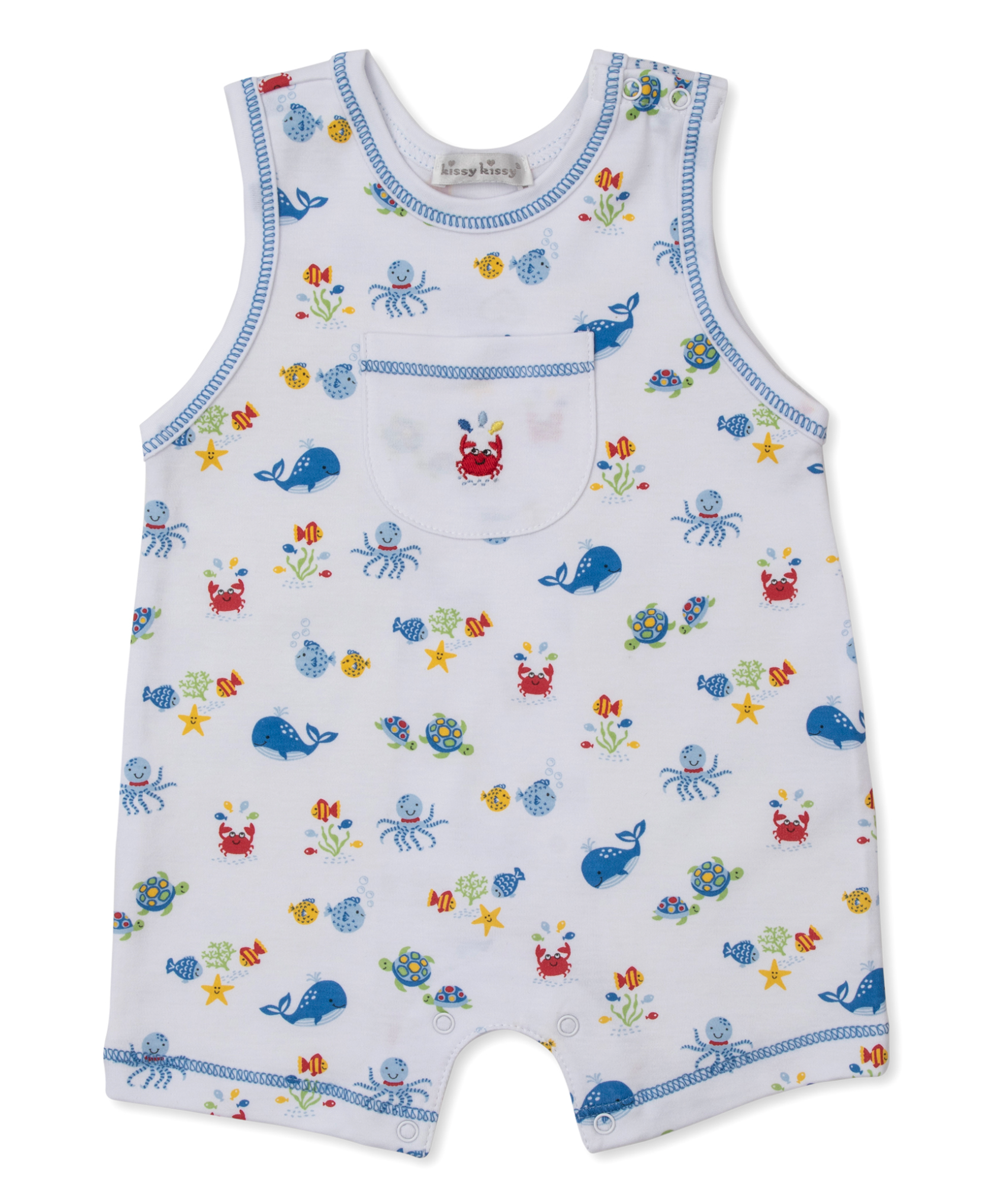 Ocean Antics blue Sleeveless playsuit