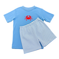 Crab Set Blue Stripe