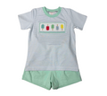 Popsicle Party Smocked Short set