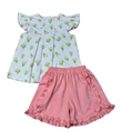 Springtime Bouquet Ruffle Short Set