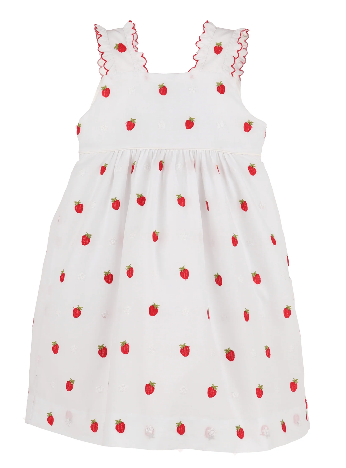 Embroidered Strawberry Dress