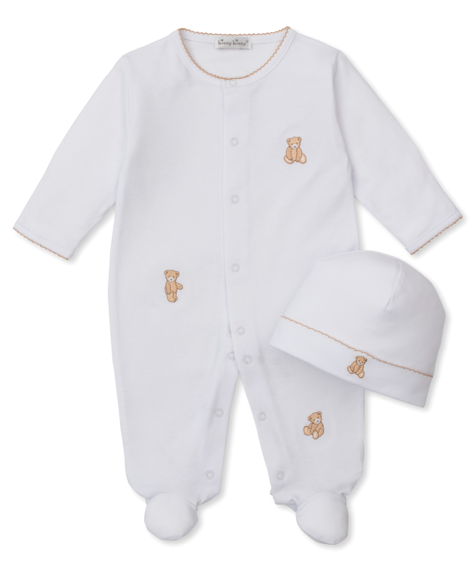 Teddy Bear Footie & Hat Set