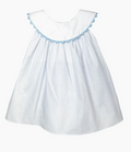 Blue Claire Dot Dress