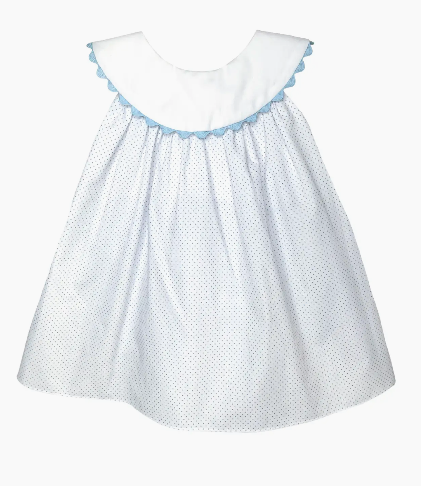 Blue Claire Dot Dress
