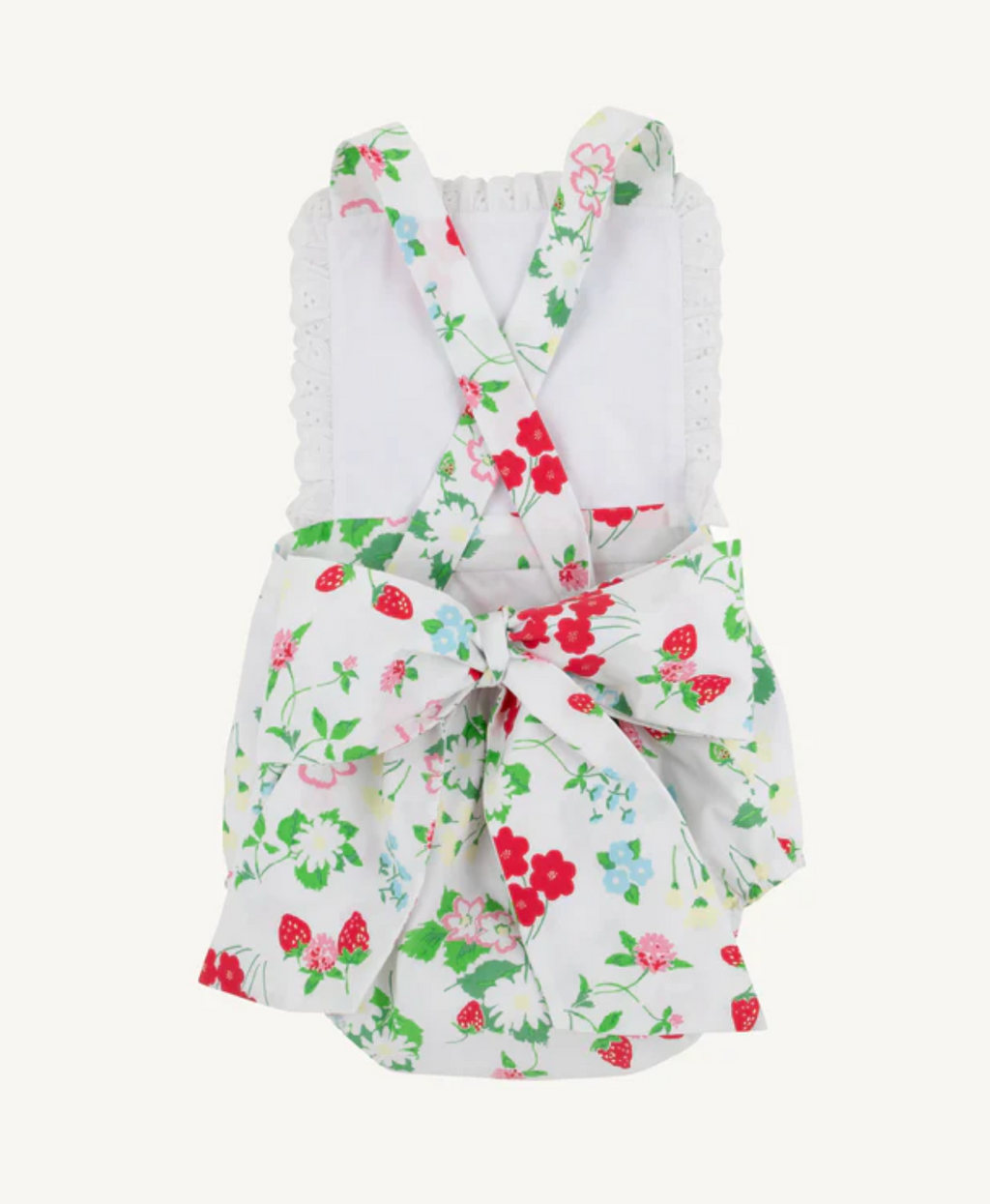 Sally Sunsuit- Berry Sweet with Worth Avenue White