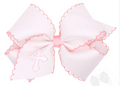 King White bow with Cross Moonstitch