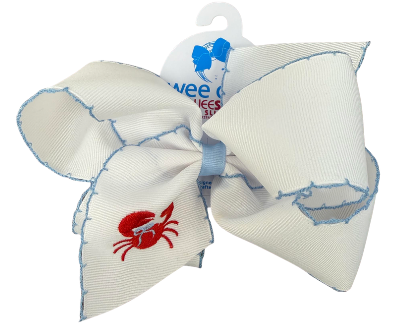 King Bow Embroidered Crab