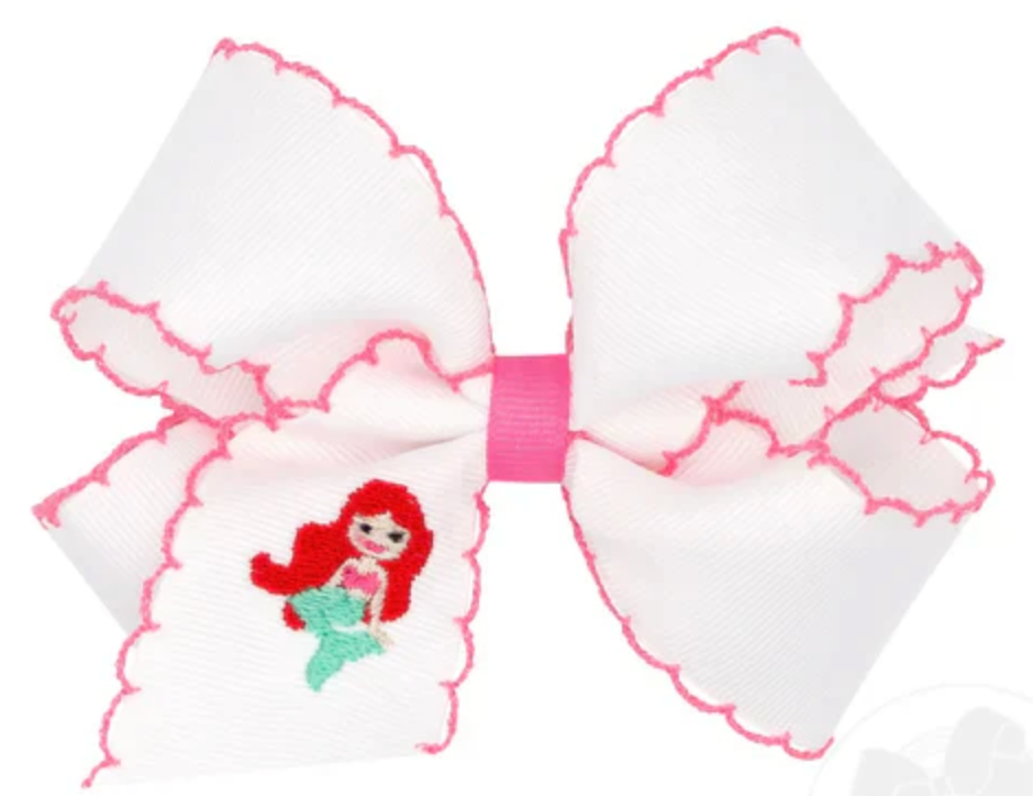 Medium Embroidered Mermaid Bow