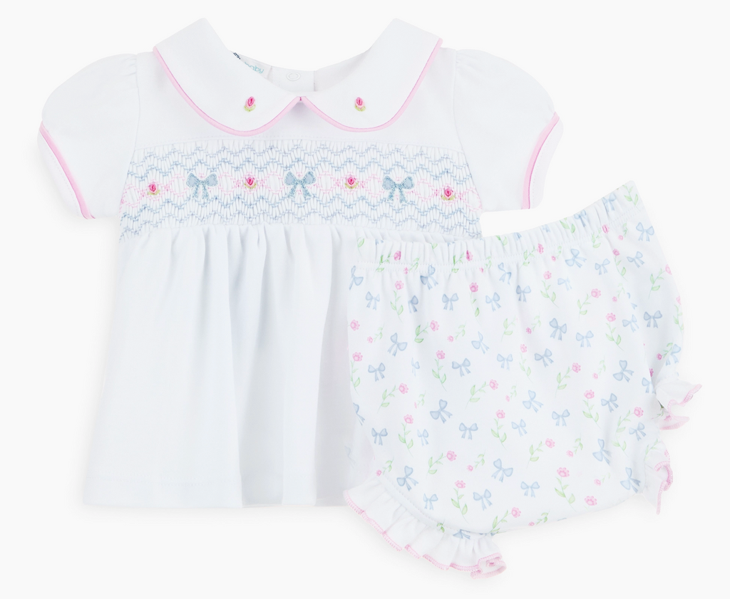 Evelyn's Classic Smocked Diaper Cover Set
