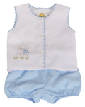 Diaper Cover Set- Blue Lamb