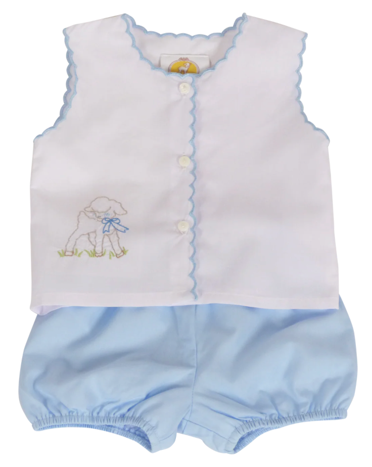Diaper Cover Set- Blue Lamb
