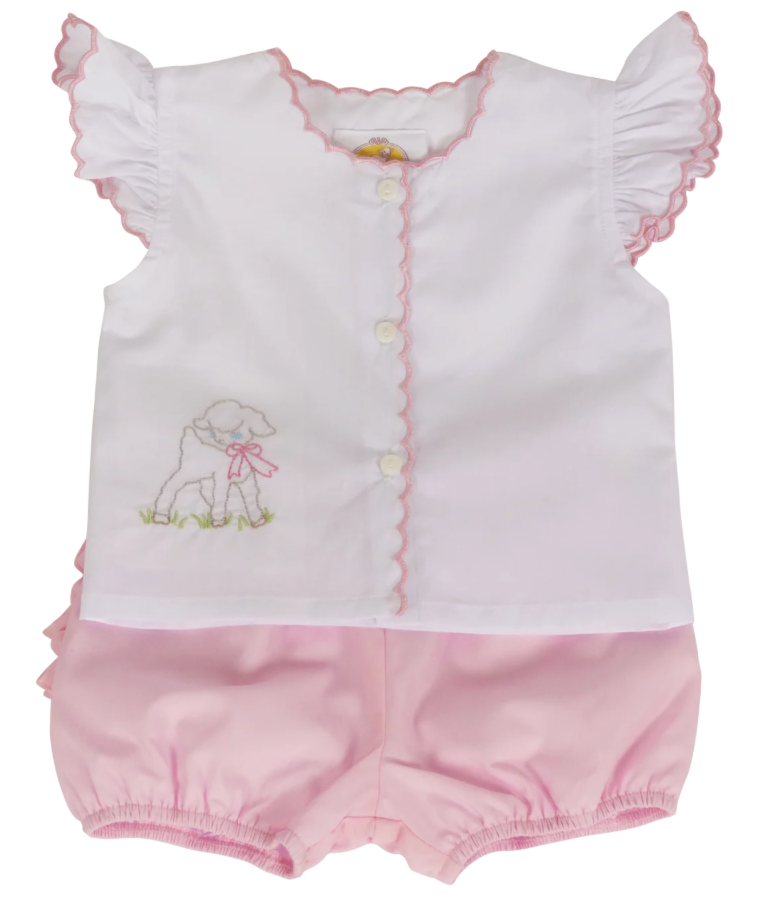 Diaper Cover Set- Pink Lamb