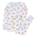 Sweet Golden Long Pajamas- Blue