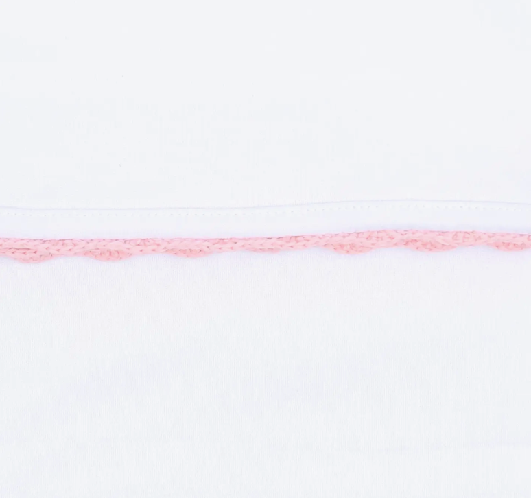 Baby Joy Crochet Trim Hat- Pink