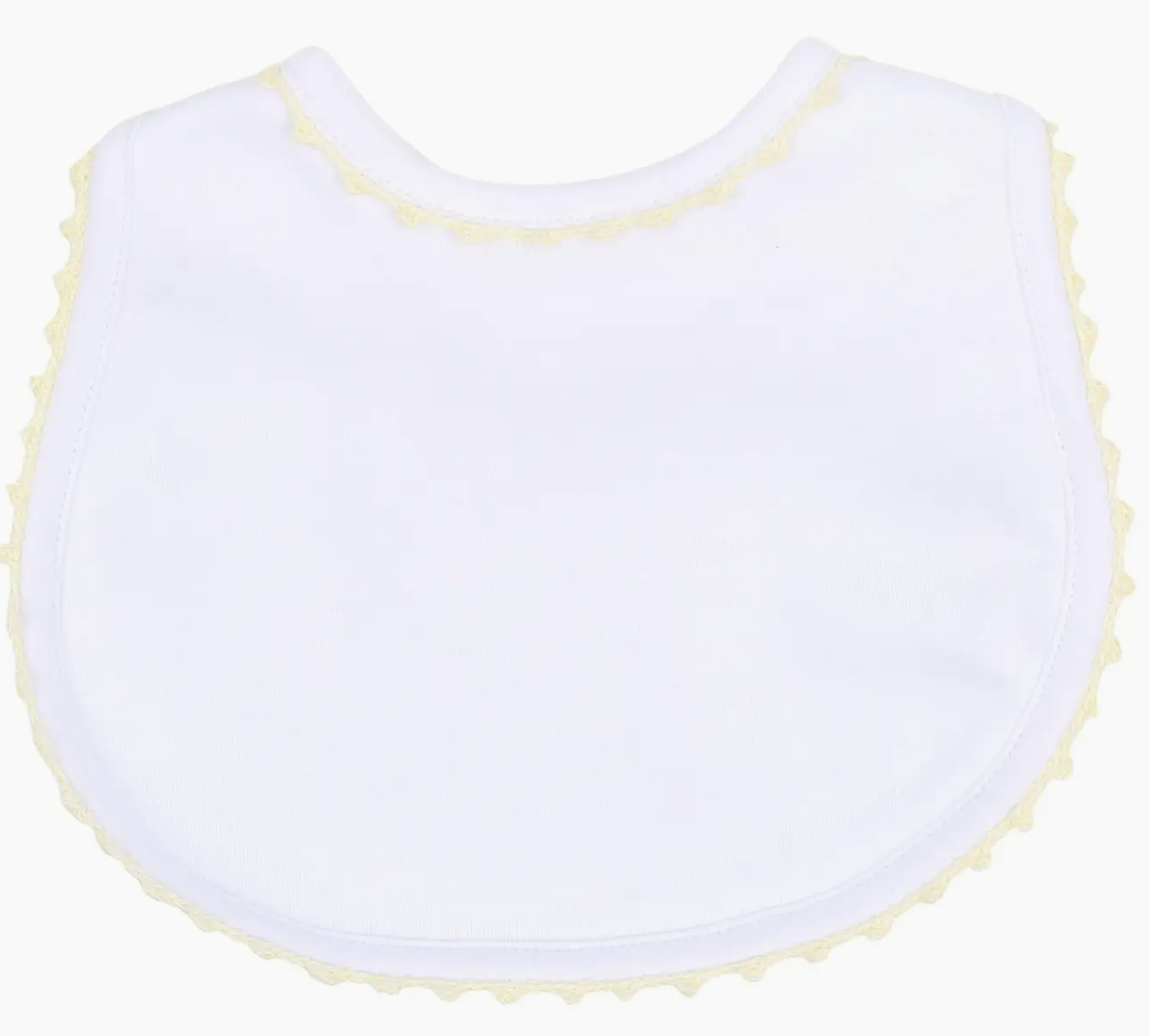 Baby Joy Crochet Trim Bib- Yellow