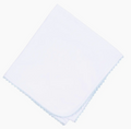 Baby Joy Crochet Trim Receiving Blanket- Blue