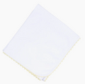 Baby Joy Crochet Trim Receiving Blanket- Yellow
