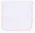 Baby Joy Crochet Trim Burp Cloth- Pink