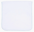 Baby Joy Crochet Trim Burp Cloth- Blue