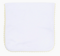 Baby Joy Crochet Trim Burp Cloth- Yellow