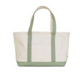 Medium Canvas Tote- Gingham Moss