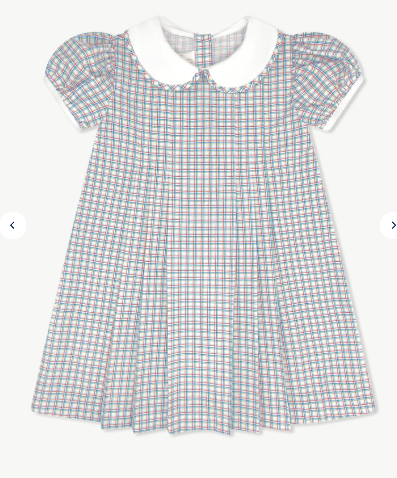 Perfectly Pleated Dress- Primary Plaid