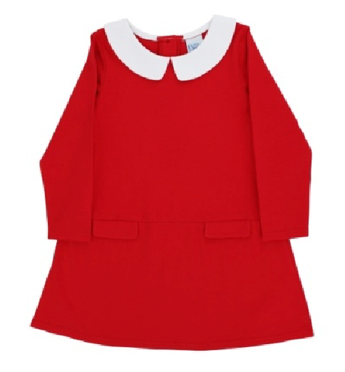 Red Knit Pocket Dress