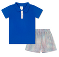 Porter Polo Set- Primary Plaid