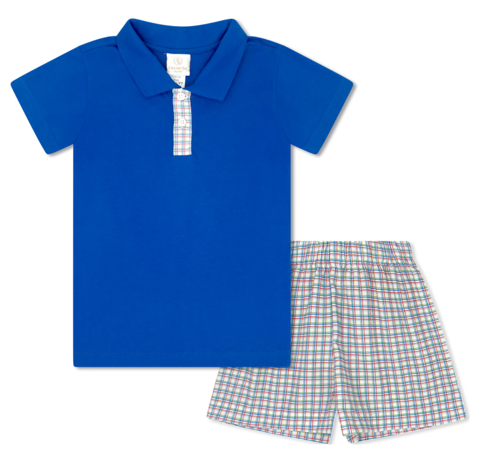 Porter Polo Set- Primary Plaid