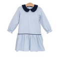 Kathrine Dress- Light Blue Strip/ Navy