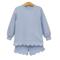 Sophia Scalloped Set-Light Blue